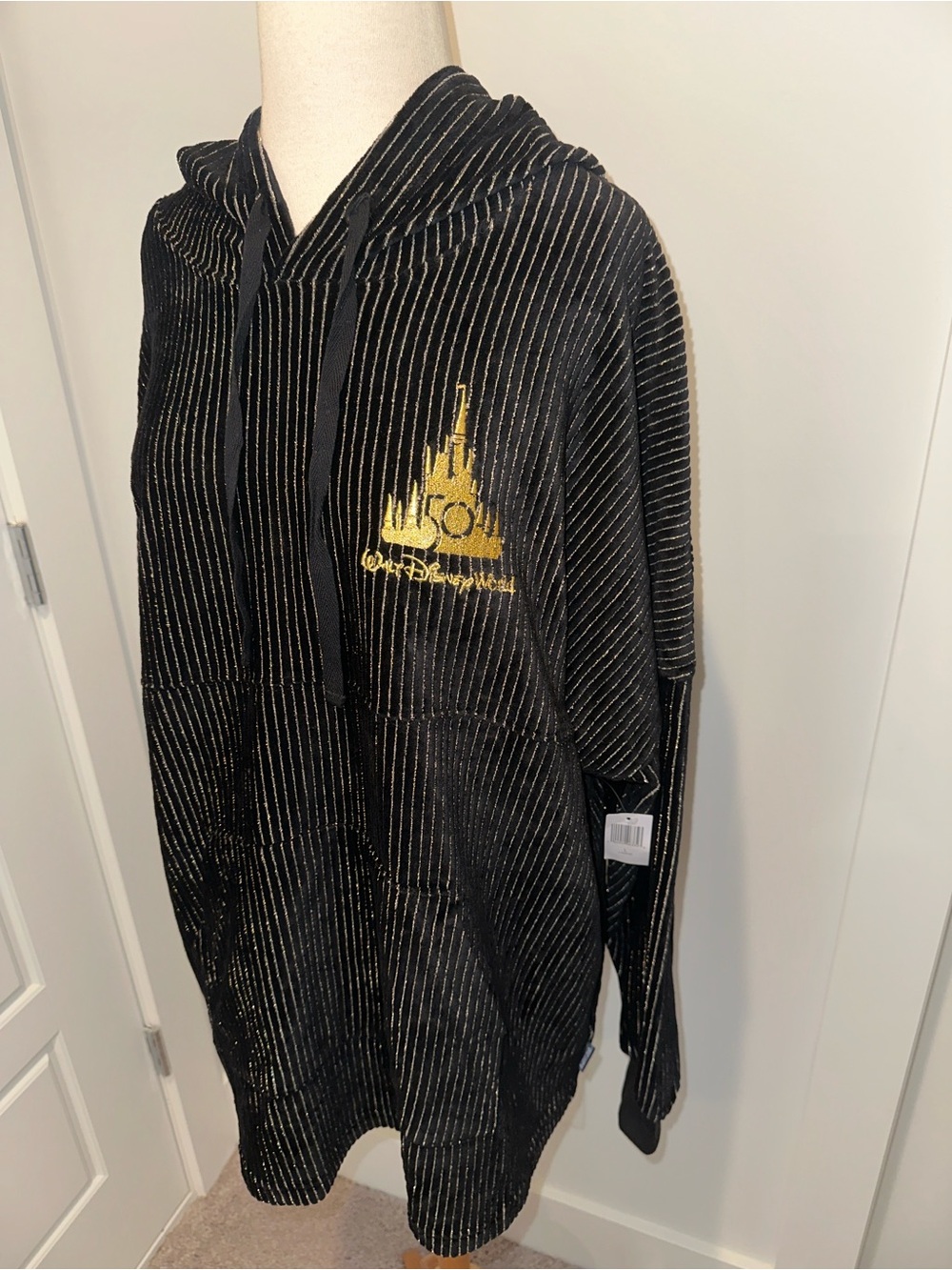 Walt Disney World 50th Anniversary Gold Luxe Spirit Jersey Hoodie Adult Large - Picture 2 of 11